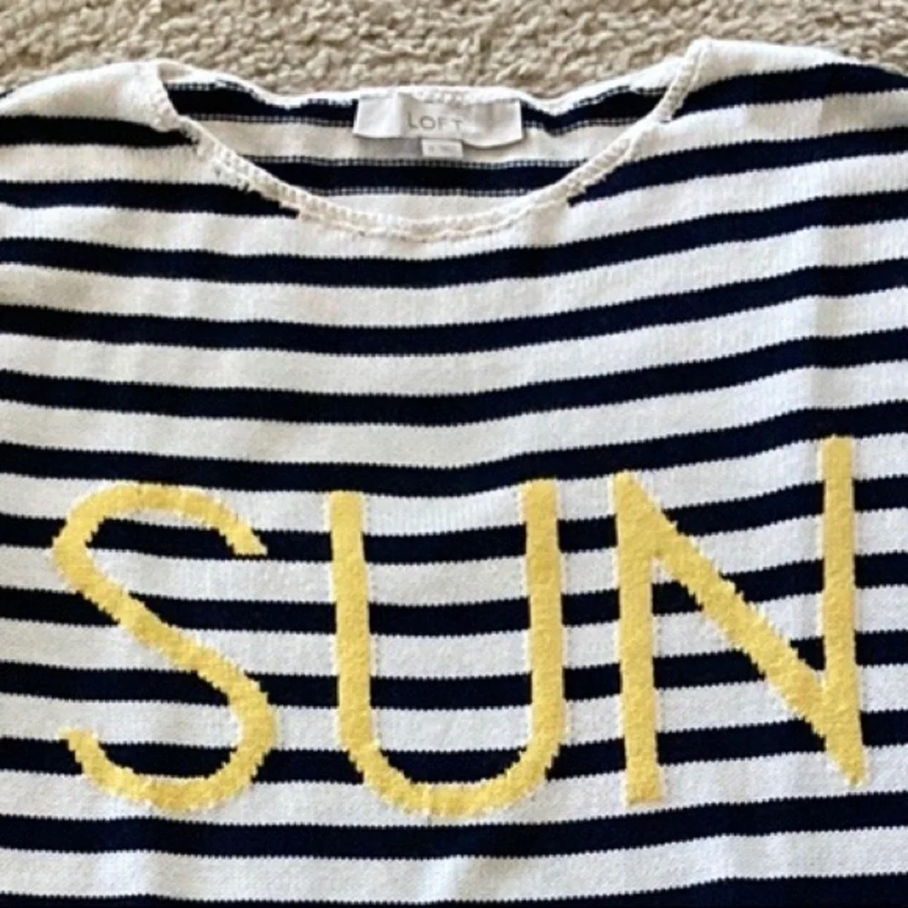 LOFT Striped ‘SUN’ Sweater - Picture 3 of 6